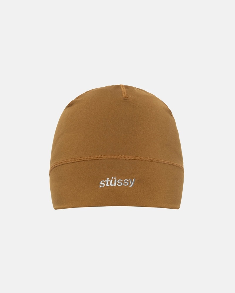 Gold Stussy Helvetica Sport Skullcap Men\'s Hats | ZMV-974265