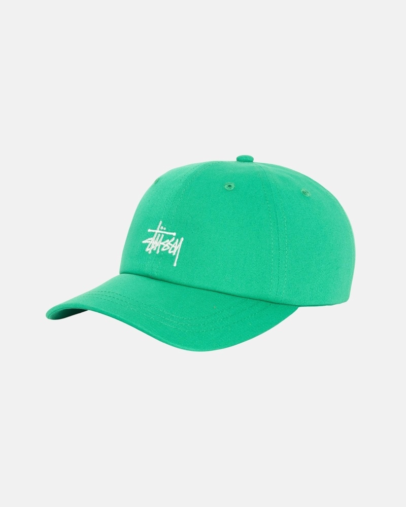 Green Stussy Basic Stock Low Pro Men's Caps | PML-745160