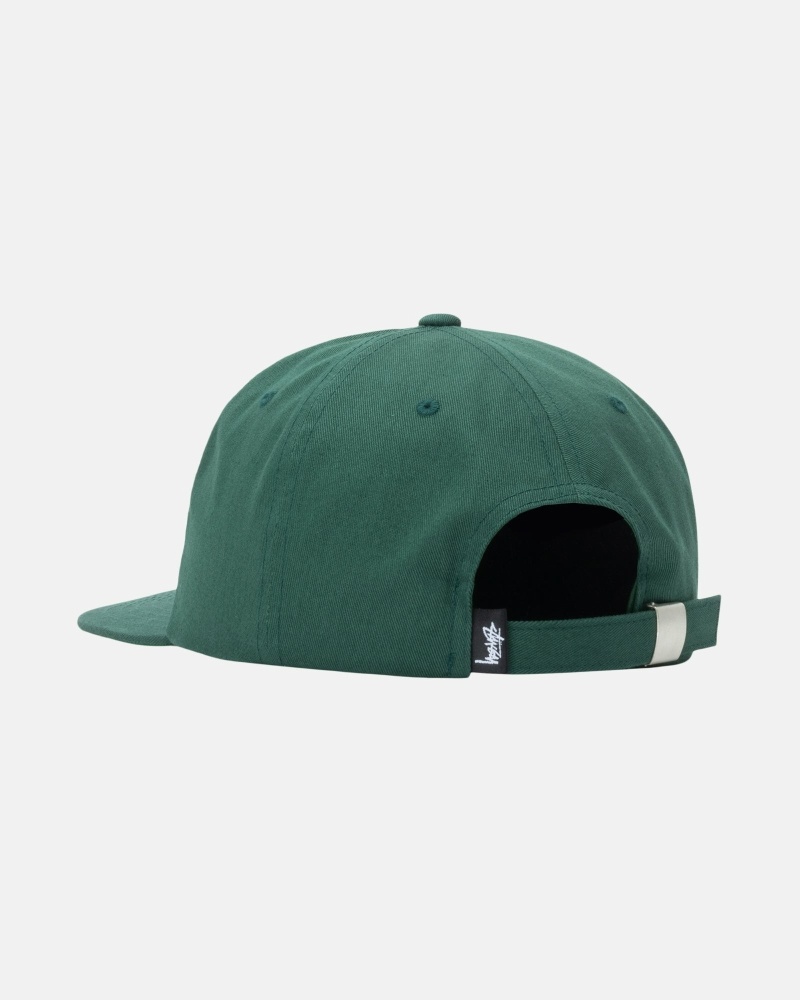 Green Stussy Basic Strapback Men's Caps | ENW-245017