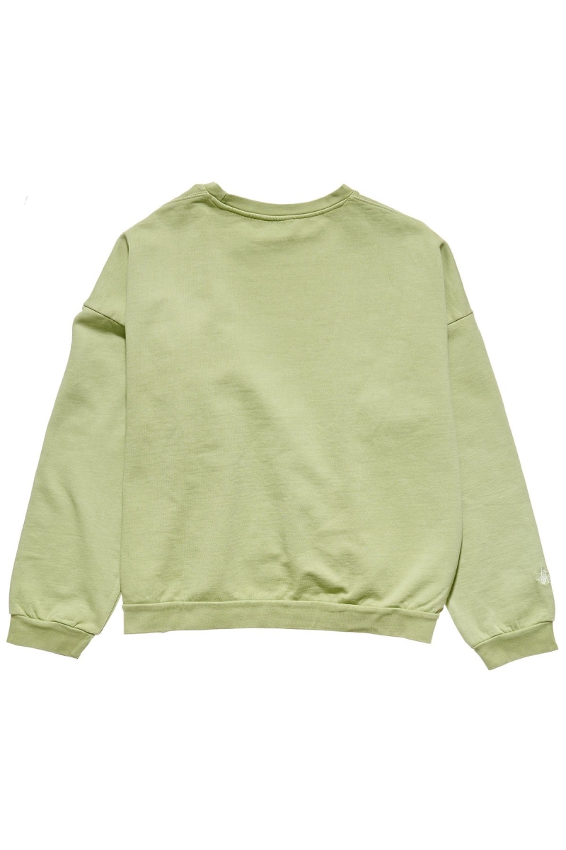 Green Stussy City Circle OS Crew Women's Sweaters | BRX-614728