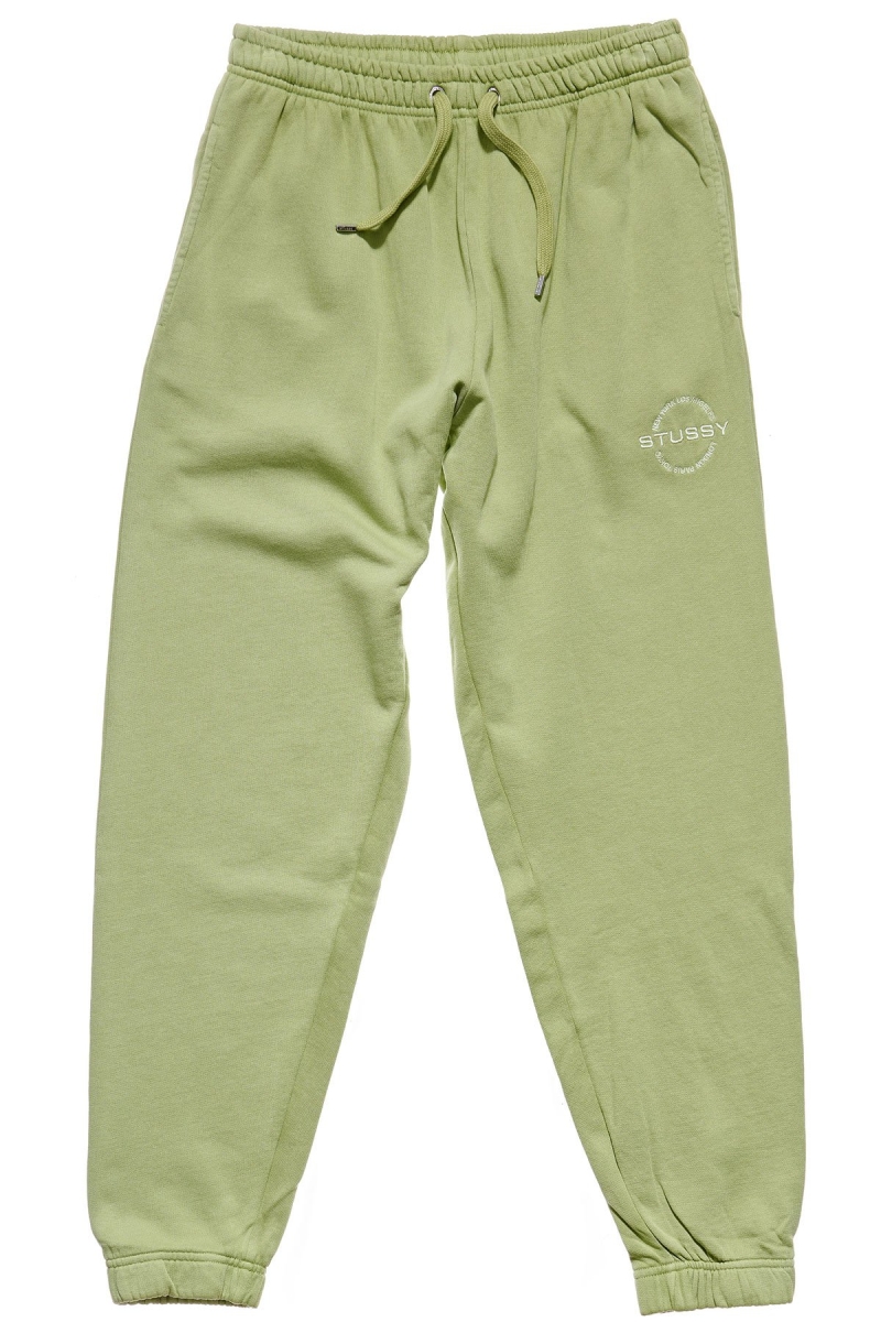 Green Stussy City Circle Trackpant Women\'s Track Pants | OUS-271463