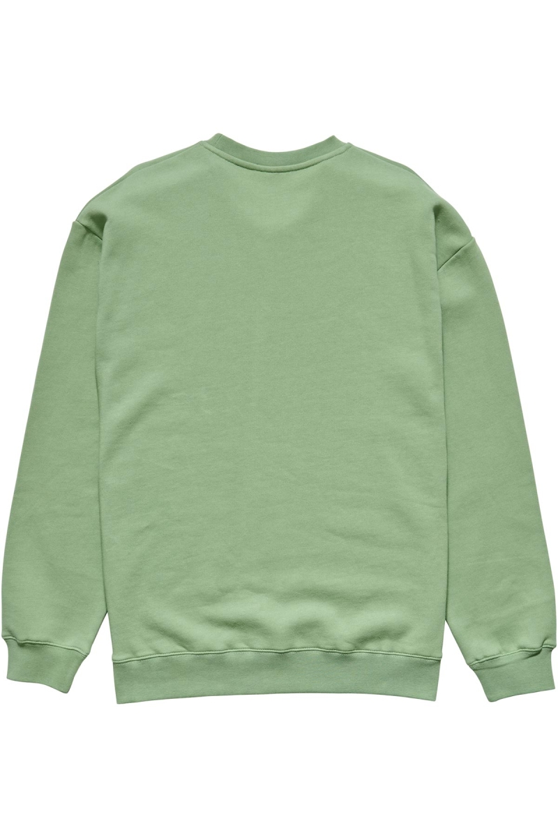 Green Stussy Copyright Crown Crew Men's Sweaters | KCH-167594