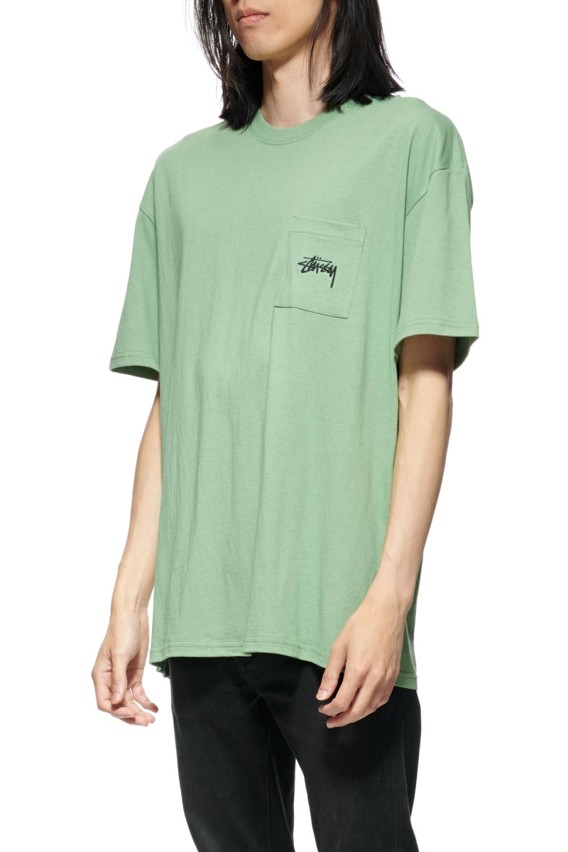 Green Stussy Design Labs SS Men's T Shirts | FXD-632109