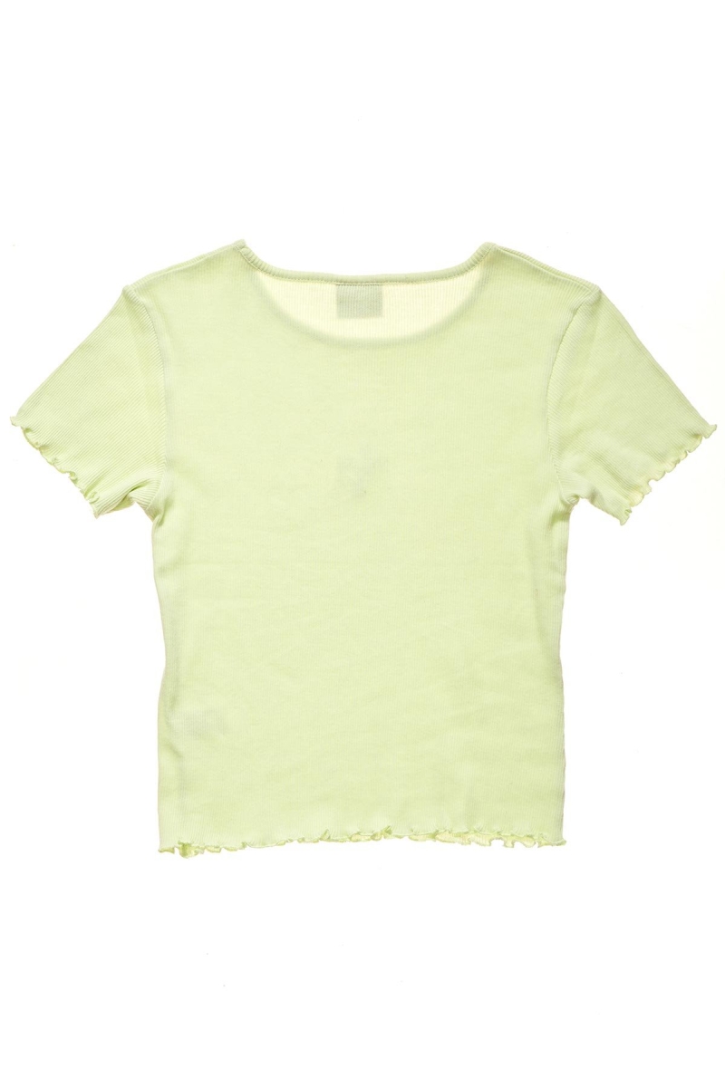 Green Stussy Fairmont Fluted Women's T Shirts | FTD-259138