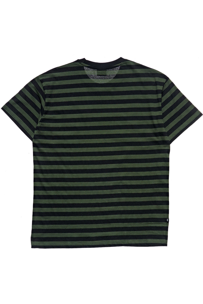 Green Stussy International Stripe SS Men's T Shirts | OGQ-973246