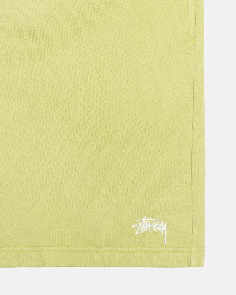 Green Stussy Overdyed Stock Logo Short Men's Shorts | ZCM-897642