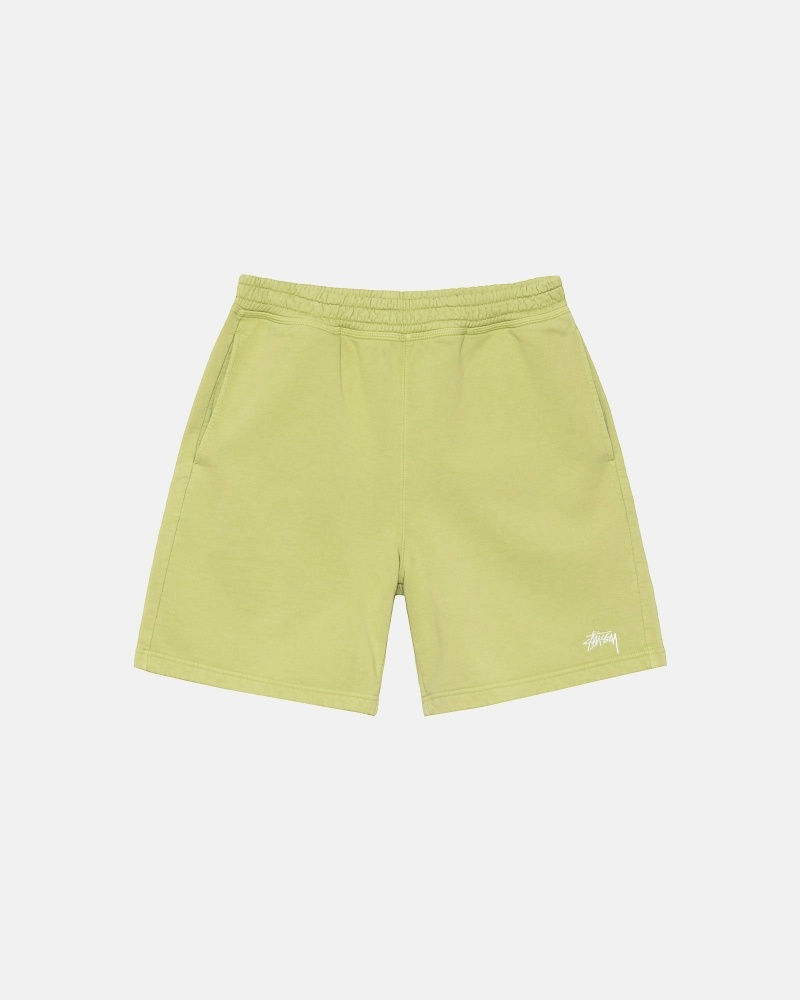 Green Stussy Overdyed Stock Logo Short Men\'s Shorts | ZCM-897642