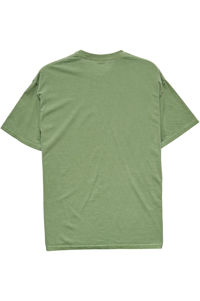 Green Stussy Shadow Stock SS Men's T Shirts | XEA-840219