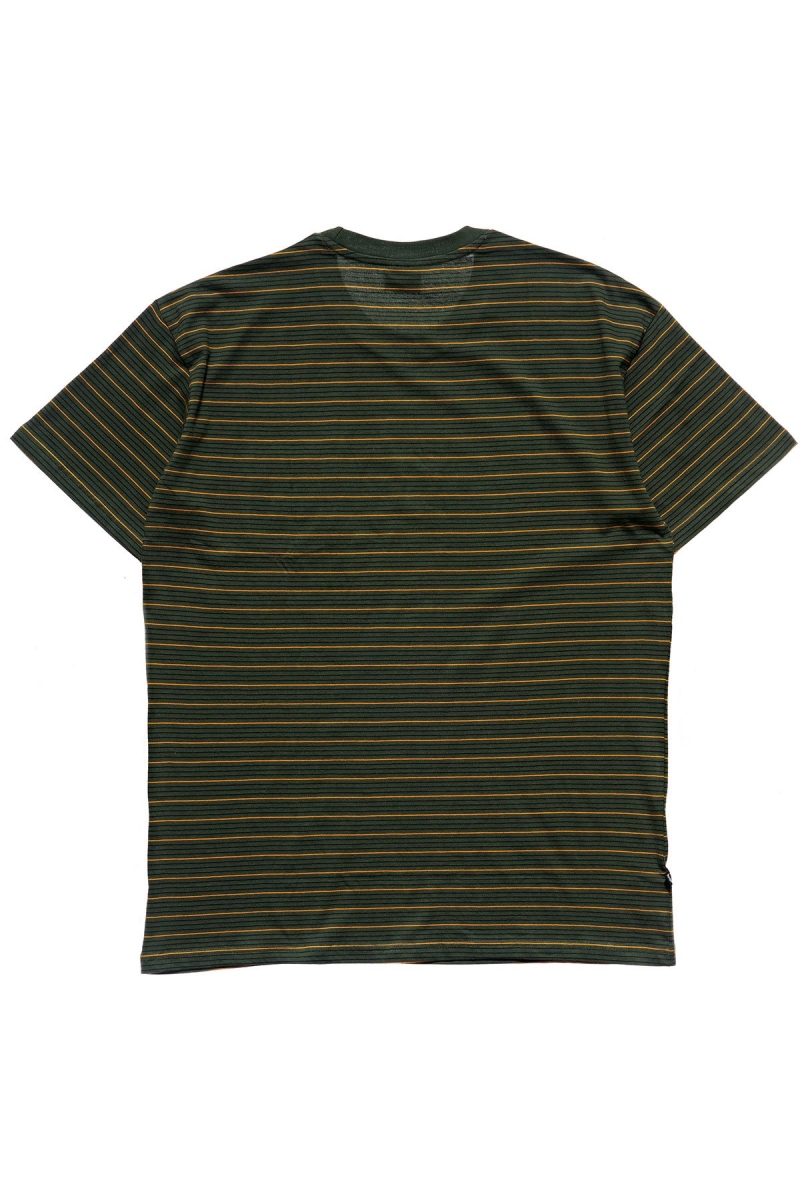 Green Stussy Stock Pocket SS Men's T Shirts | MQP-157893