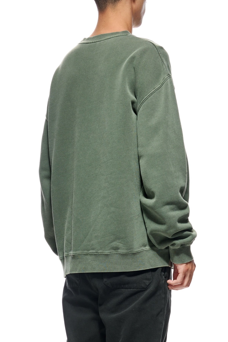 Green Stussy Stock Shadow Crew Men's Sweaters | KGR-265391