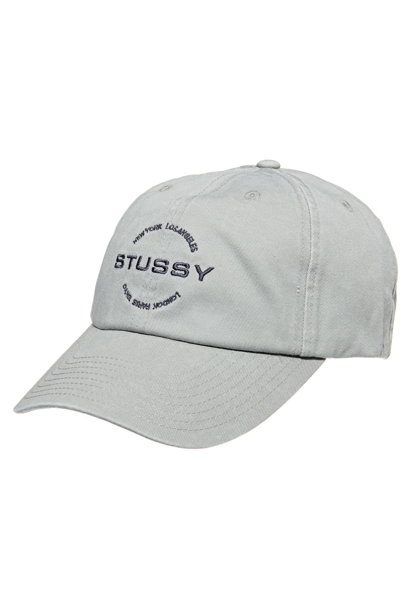 Grey Stussy City Circle Low Pro Men\'s Hats | HTJ-294056