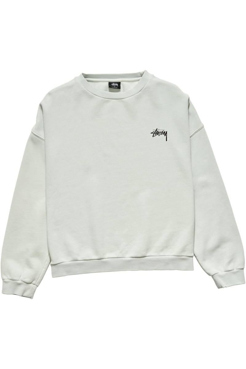 Grey Stussy Parkway OS Crew Women\'s Sweaters | VCR-149608