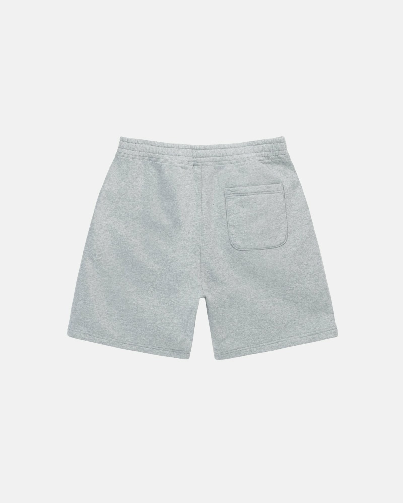 Grey Stussy Stock Logo Sweat Men's Shorts | VXG-713968