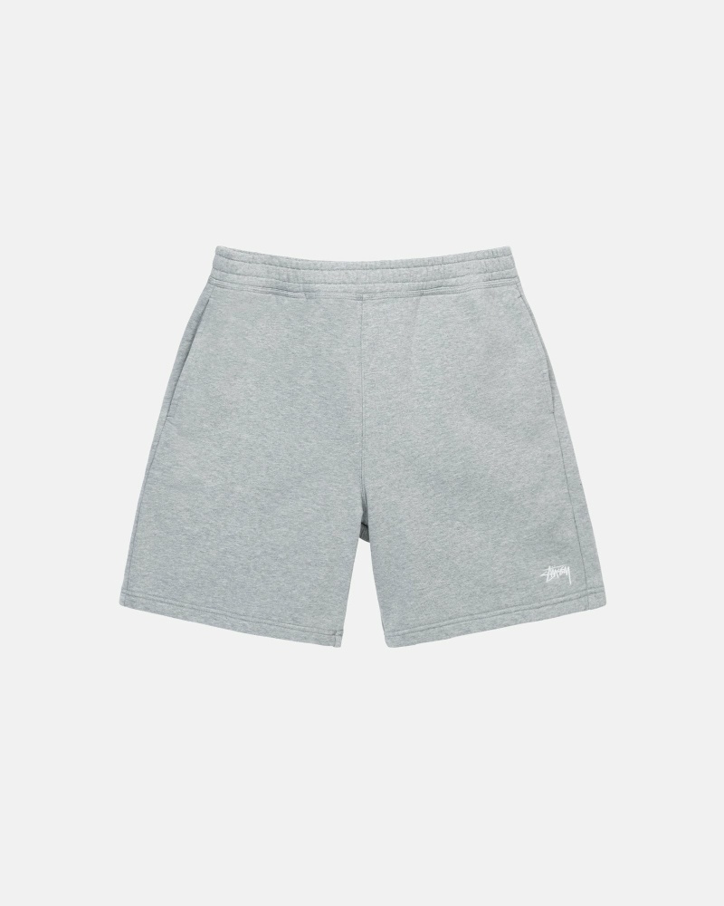 Grey Stussy Stock Logo Sweat Men\'s Shorts | VXG-713968