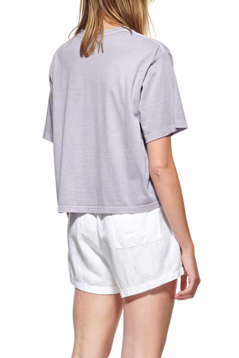 Grey Stussy Text Waisted OS Tee Women's Sportswear | TIR-028914