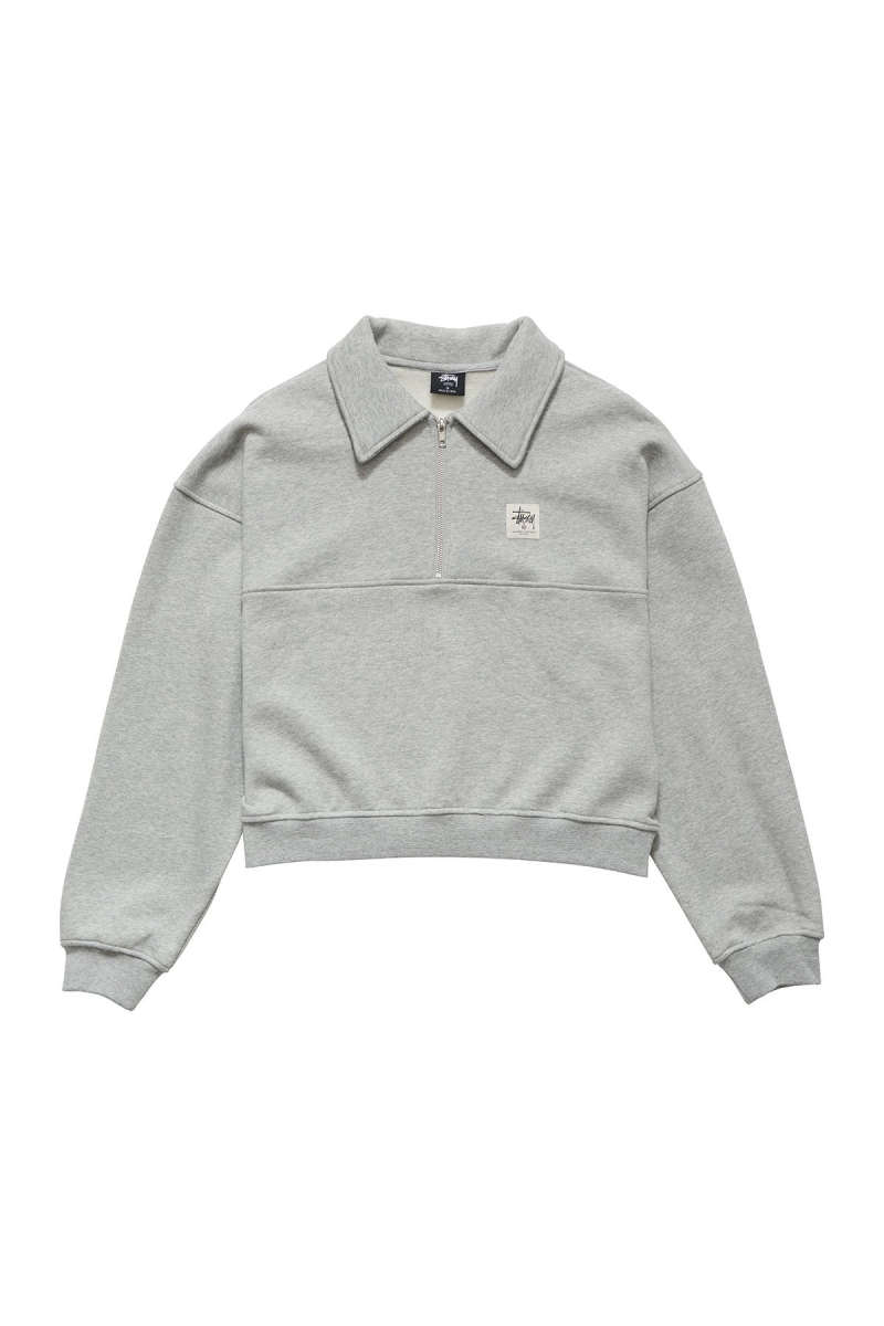 Grey Stussy Workgear Sweatshirt Women\'s Sweaters | OAR-743621