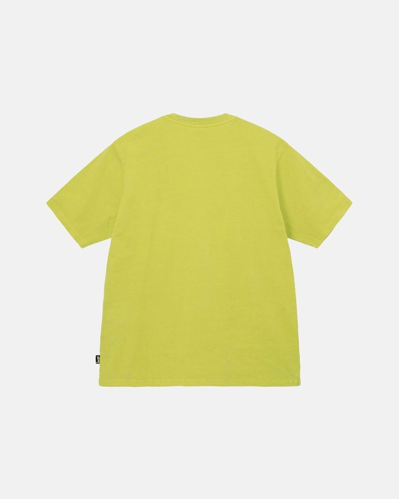 Light Green Stussy Heavyweight Pigment Dyed Crew Men's T Shirts | MXZ-290781