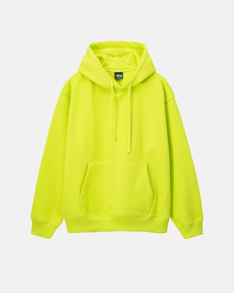 Light Green Stussy Hood Applique Men's Hoodies | CAT-462510