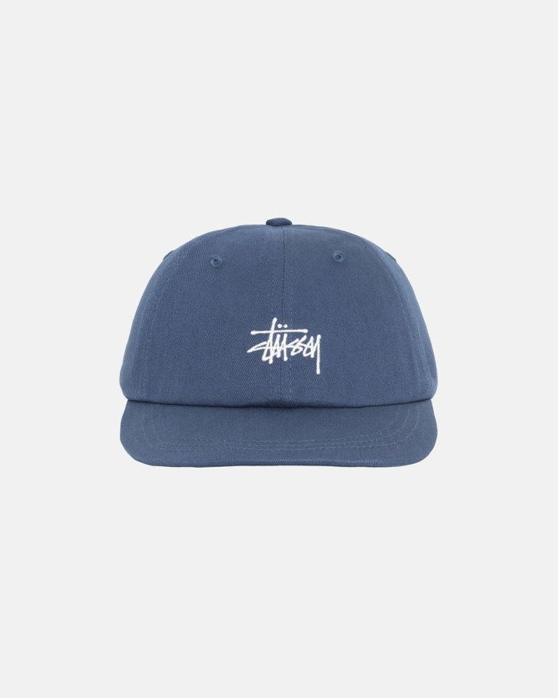 Navy Stussy Basic Stock Low Pro Men\'s Caps | HLP-950427