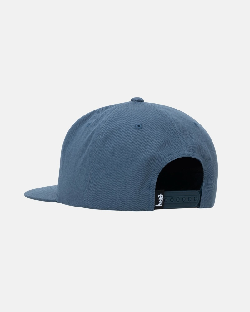 Navy Stussy Big Stock Point Crown Men's Caps | DWO-768154