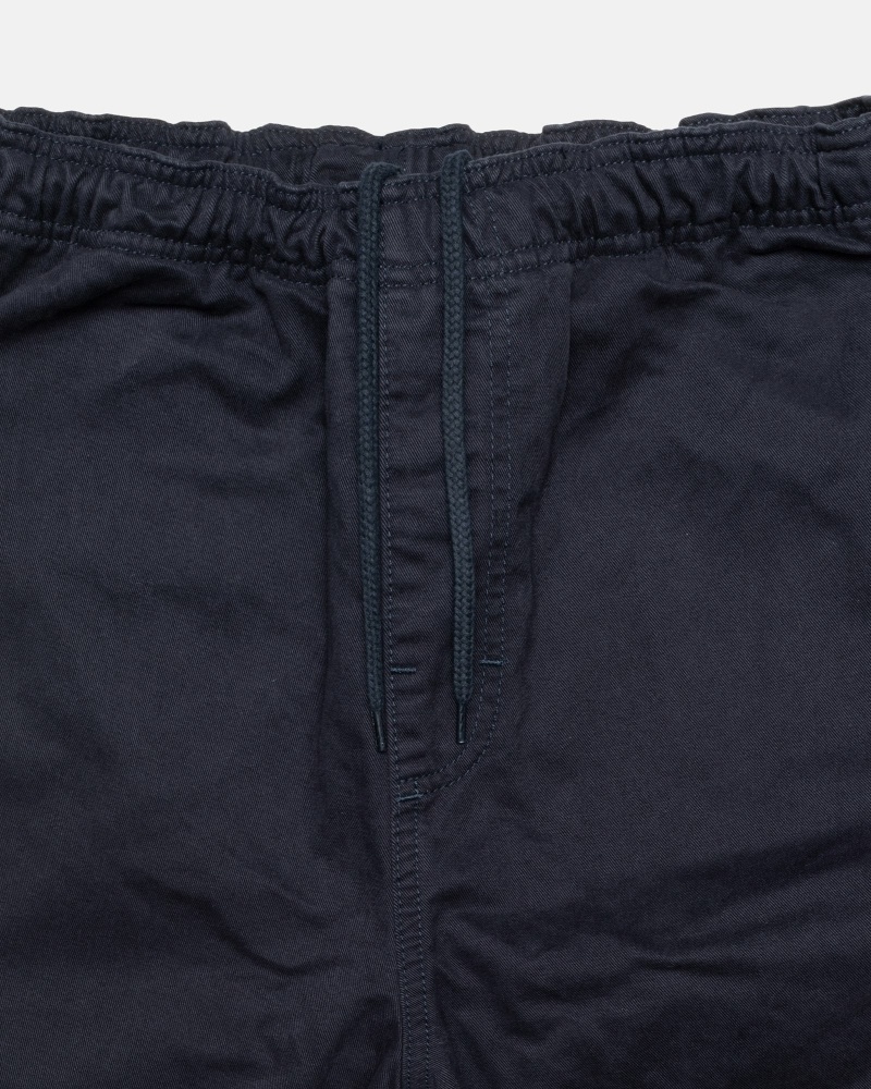 Navy Stussy Brushed Men's Beach Pants | MDO-802613