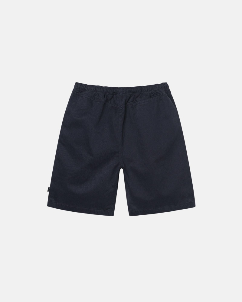 Navy Stussy Brushed Men's Shorts | IMC-784056