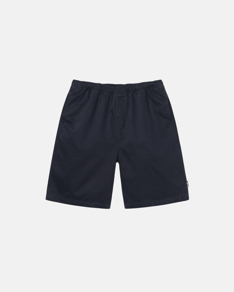 Navy Stussy Brushed Men\'s Shorts | IMC-784056