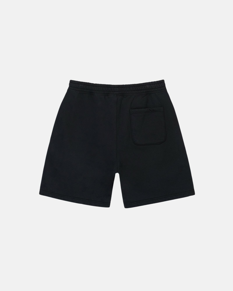 Navy Stussy Overdyed Stock Logo Sweat Men's Shorts | XQW-823417