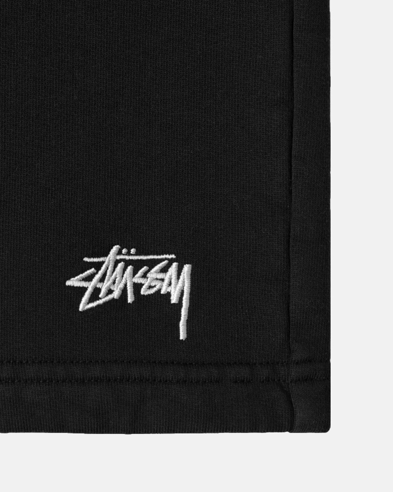 Navy Stussy Overdyed Stock Logo Sweat Men's Shorts | XQW-823417