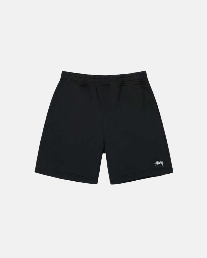 Navy Stussy Overdyed Stock Logo Sweat Men\'s Shorts | XQW-823417