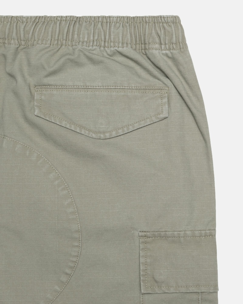 Olive Stussy Ripstop Cargo Men's Shorts | YEM-842795