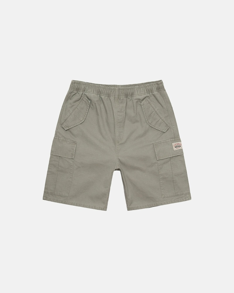 Olive Stussy Ripstop Cargo Men\'s Shorts | YEM-842795