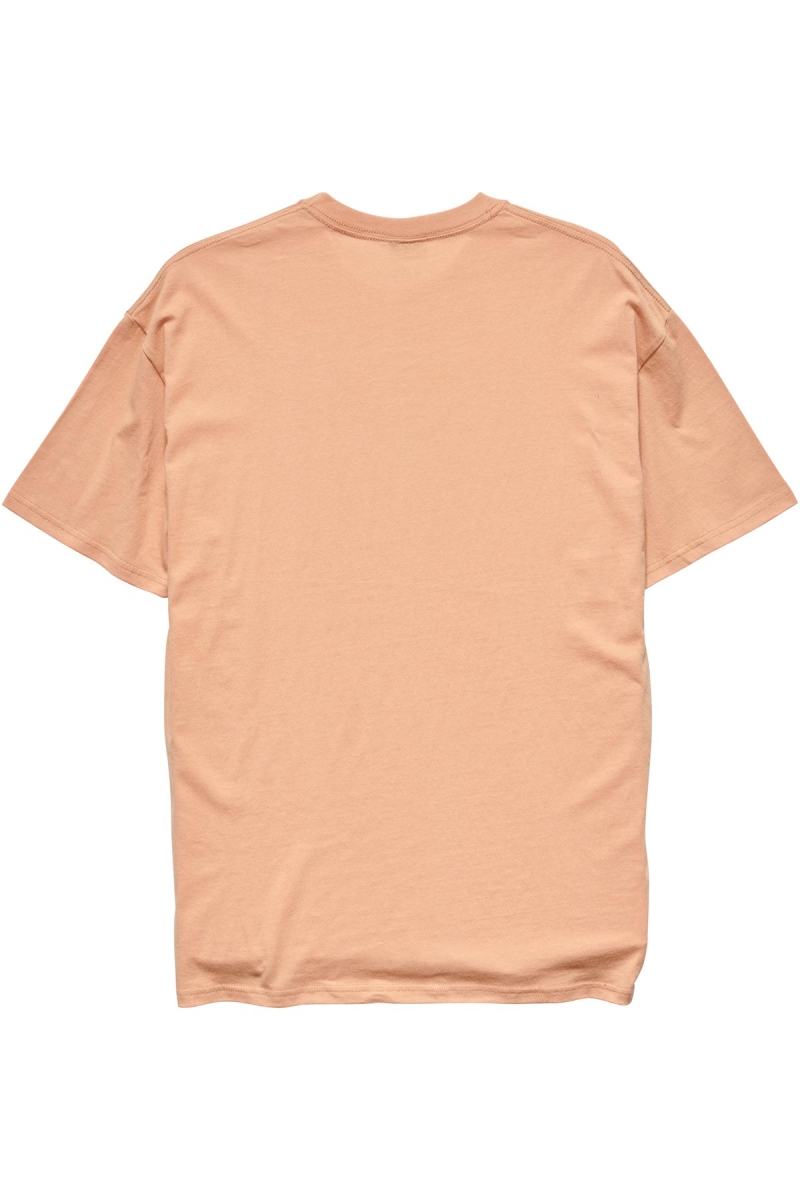 Orange Stussy Big U SS Men's T Shirts | WDH-154826