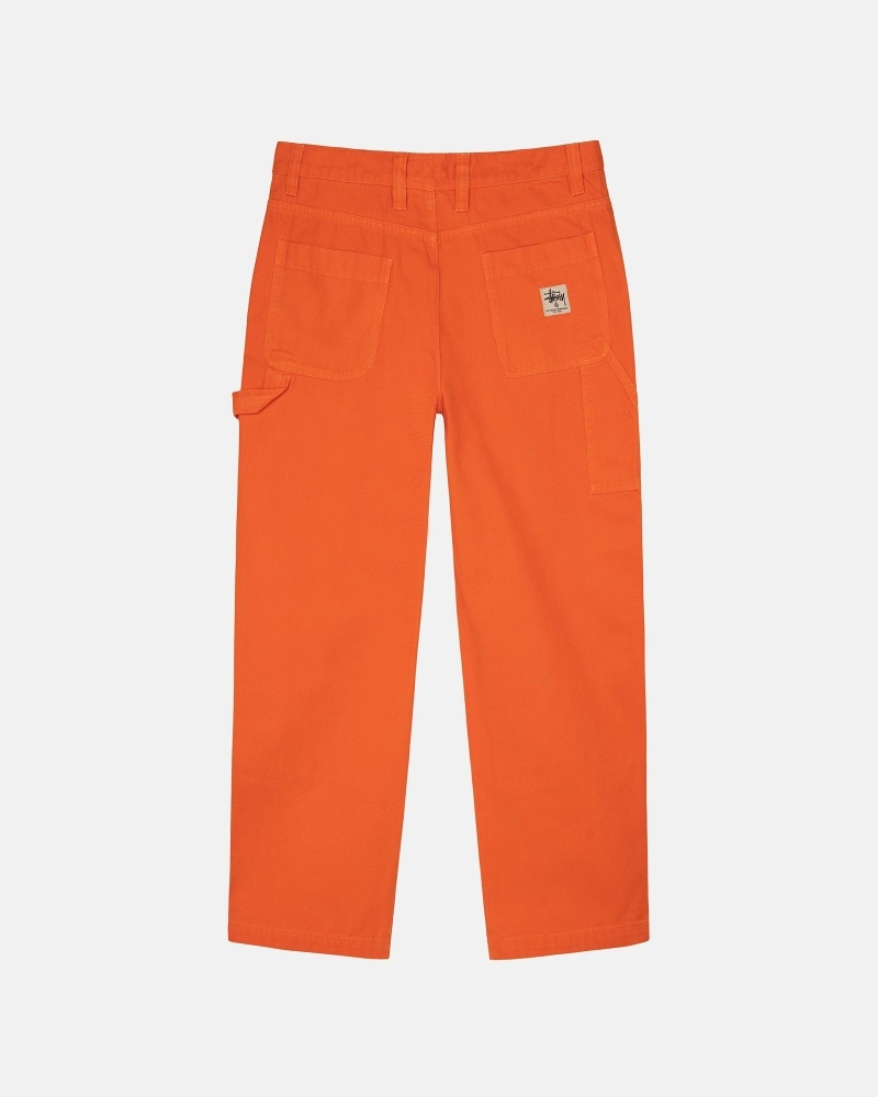 Orange Stussy Canvas Men's Work Pants | TGP-690342