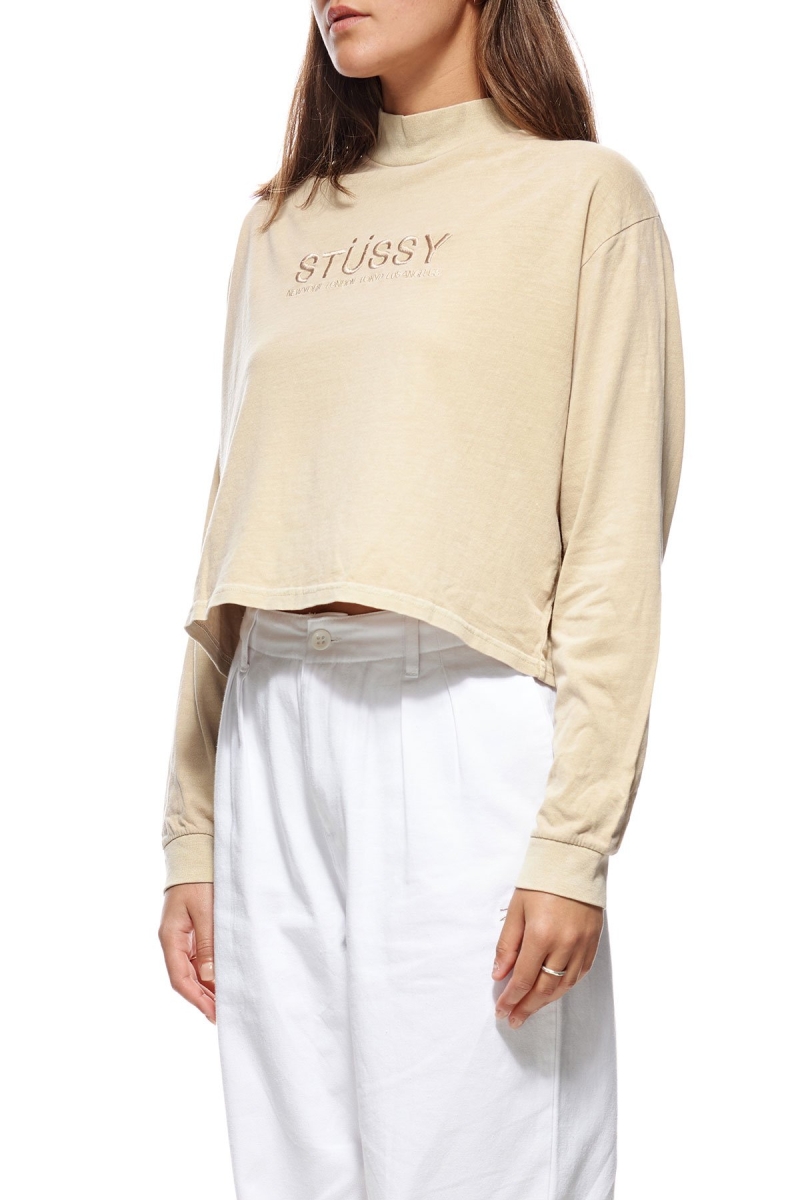 Orange Stussy Chandler Mock Neck LS Women's Sweatshirts | YKZ-453672