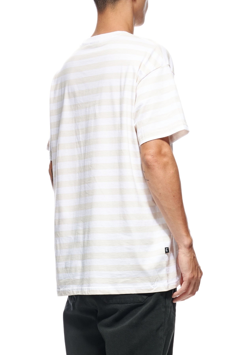 Orange Stussy International Stripe SS Men's T Shirts | PVJ-105638