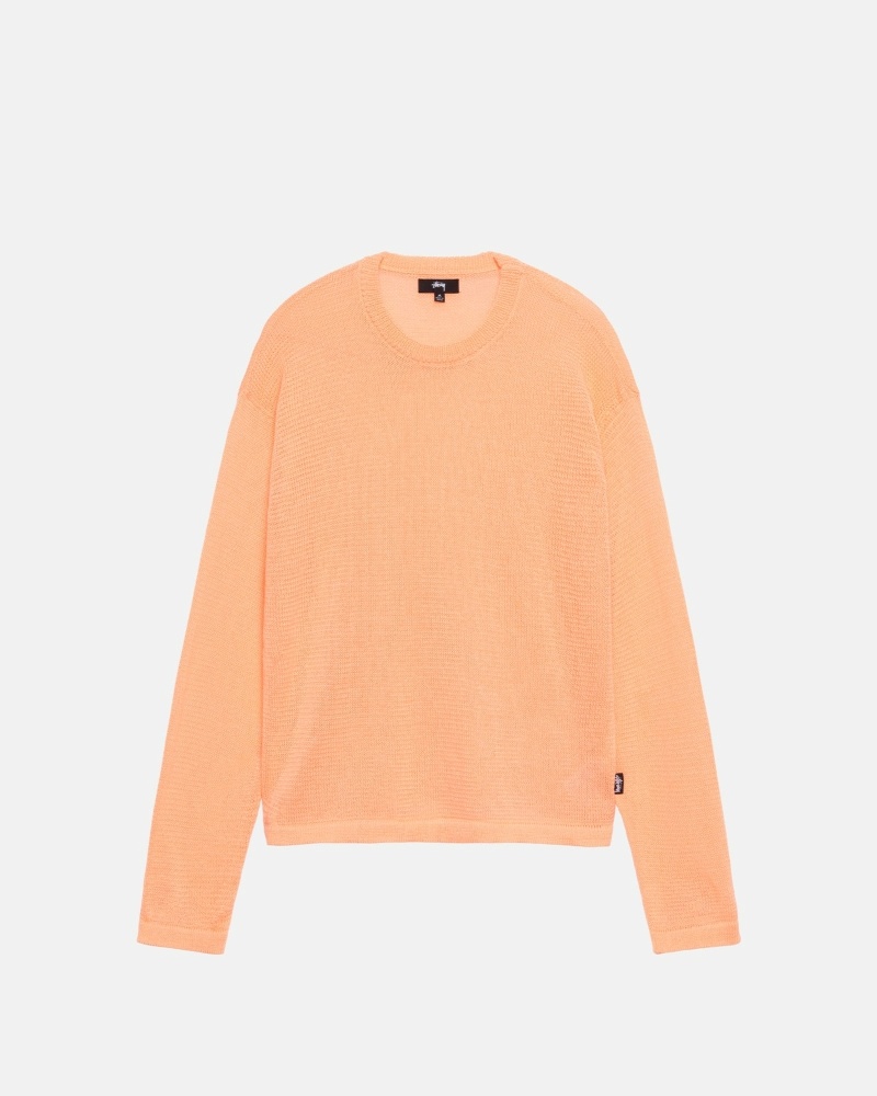 Orange Stussy Light Sensitive Men\'s Knit Sweater | SHW-962538