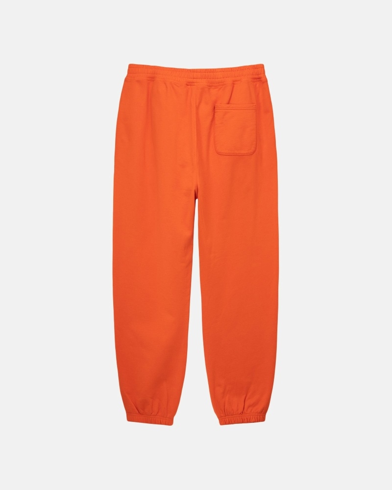 Orange Stussy Overdyed Stock Logo Pant Men's Sweatpants | FDE-127068