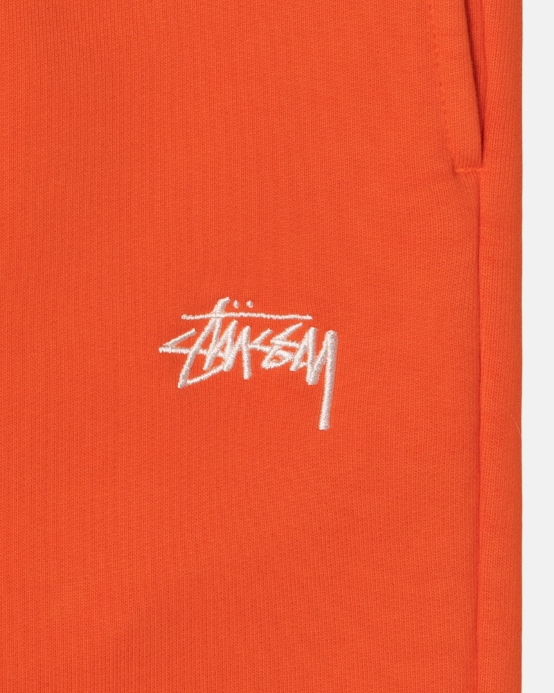 Orange Stussy Overdyed Stock Logo Pant Men's Sweatpants | FDE-127068