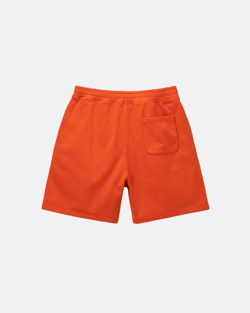 Orange Stussy Overdyed Stock Logo Short Men's Shorts | DNC-216785