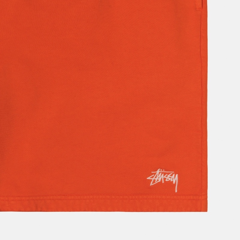 Orange Stussy Overdyed Stock Logo Short Men's Shorts | DNC-216785