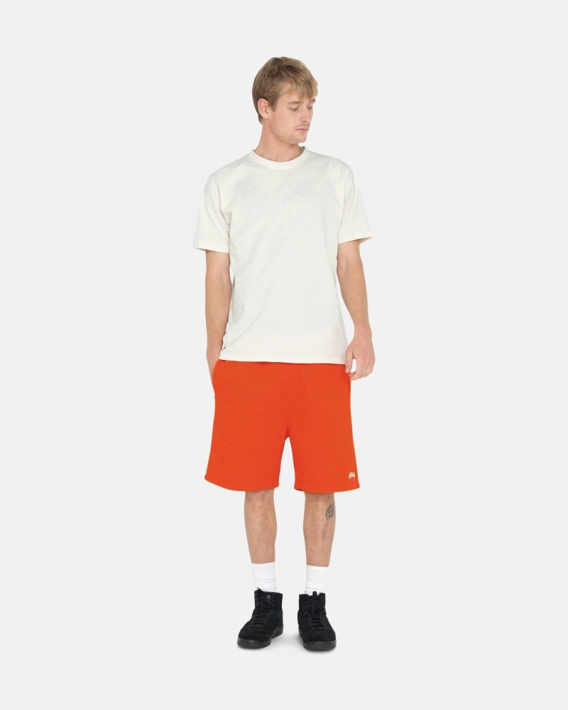 Orange Stussy Overdyed Stock Logo Short Men's Shorts | DNC-216785