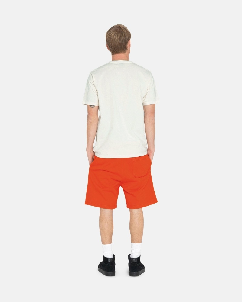 Orange Stussy Overdyed Stock Logo Short Men's Shorts | DNC-216785