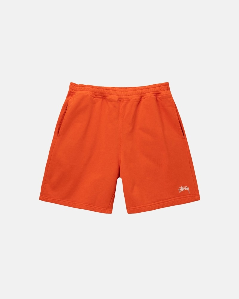 Orange Stussy Overdyed Stock Logo Short Men\'s Shorts | DNC-216785