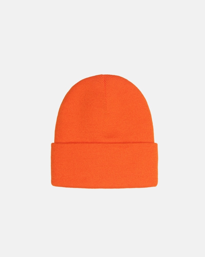 Orange Stussy Stock Cuff Men's Beanie | IRX-329158