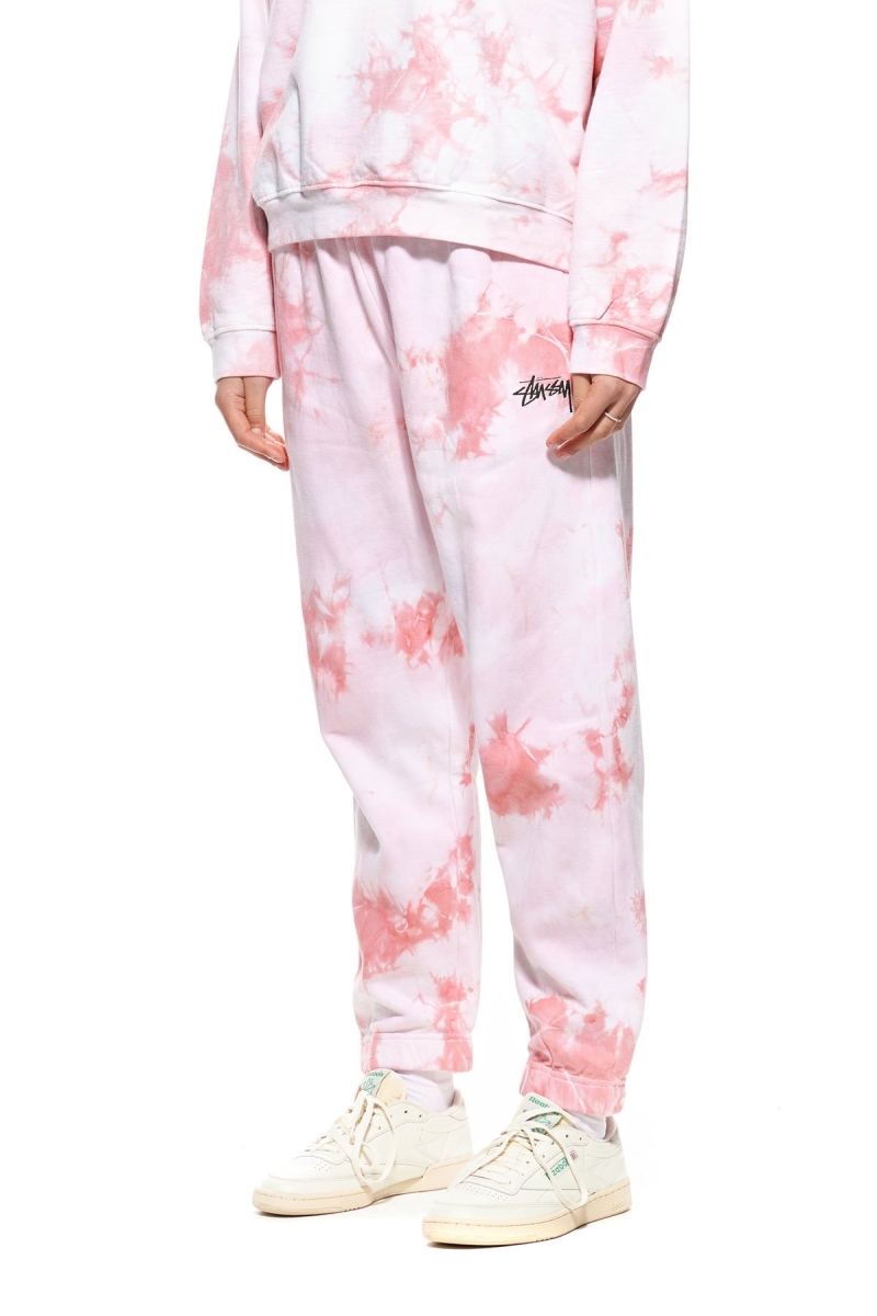 Pink Stussy Avalon Tie Dye Women's Track Pants | PSM-753408