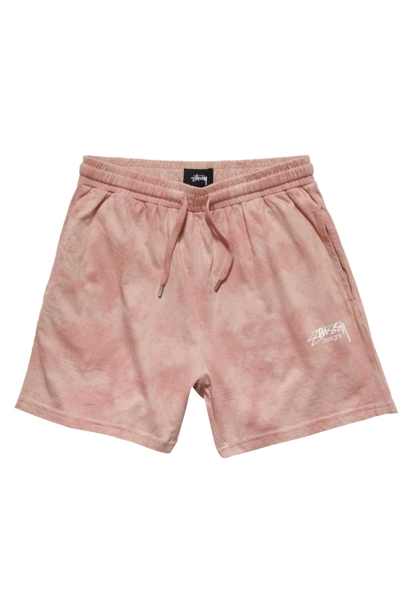 Pink Stussy Designs Rugby Marble Women\'s Shorts | ZUI-512086