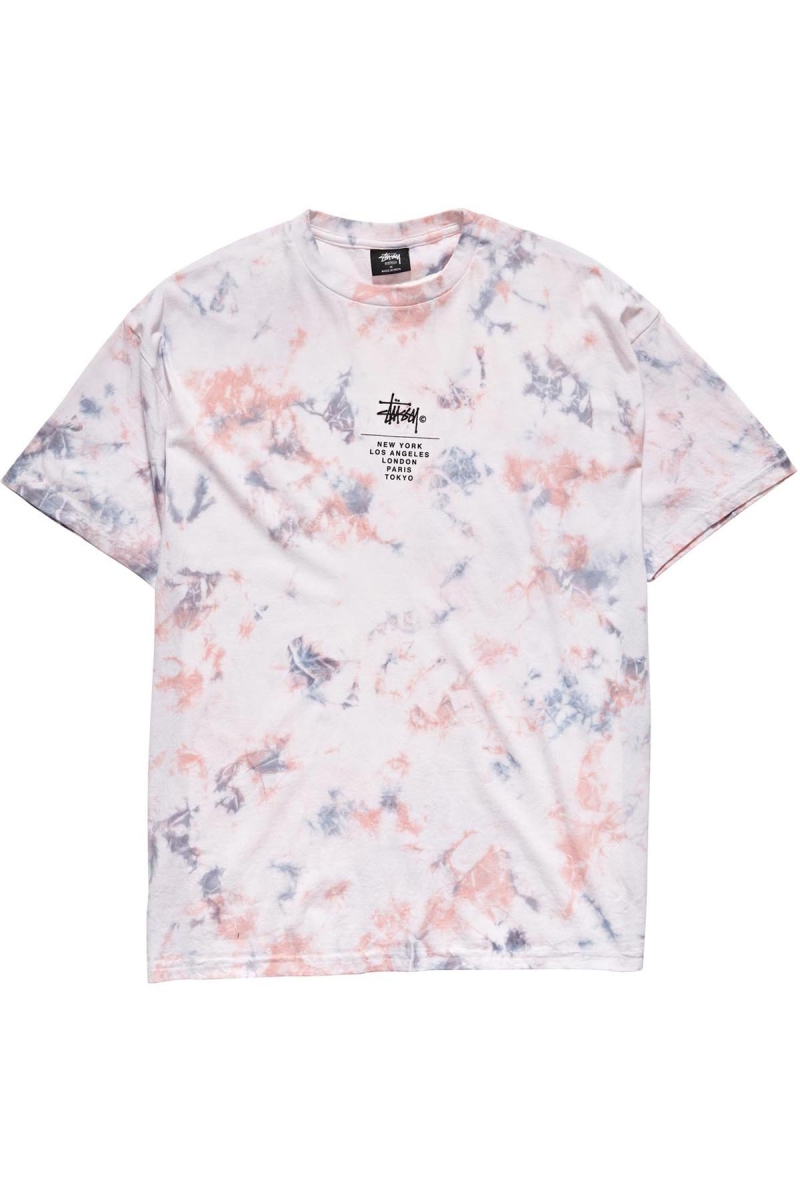 Pink Stussy Florida TD Relaxed Women\'s T Shirts | SLC-085297