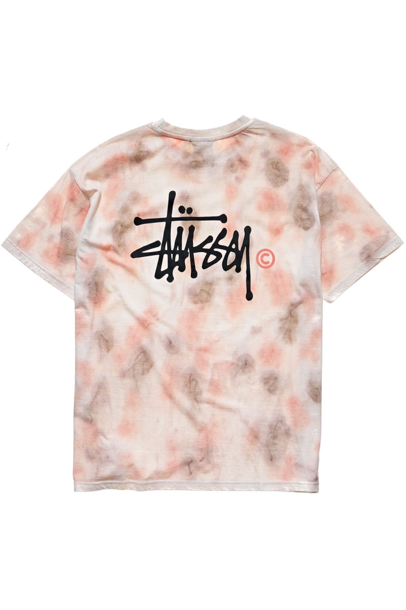 Pink Stussy Graffiti Tie Dye Relaxed Women's T Shirts | BSU-710283