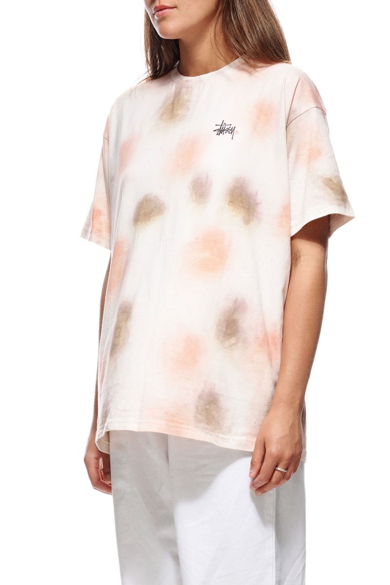 Pink Stussy Graffiti Tie Dye Relaxed Women's T Shirts | BSU-710283